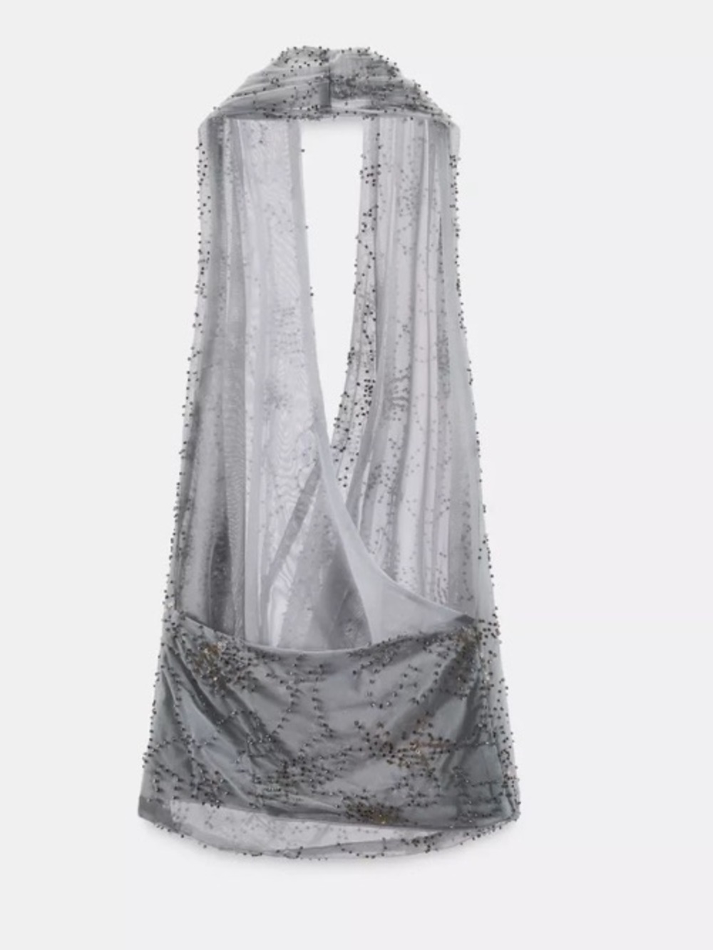 Zara Heather Gray Halter Tank Top